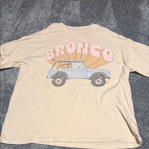 American Eagle Outfitters Kids Bronco Tee - Beige and Blue